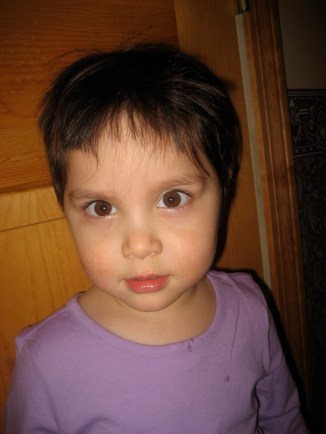 Georgia's post-burr look.