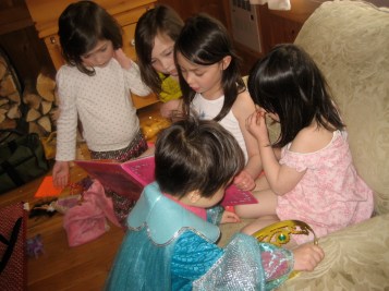 A quiet moment during a recent playdate.